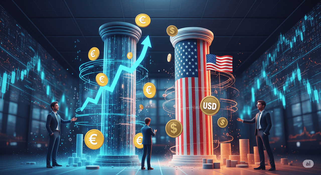 L'évolution actuelle du taux de change EUR/USD favorise la montée des stablecoins en EUR.
