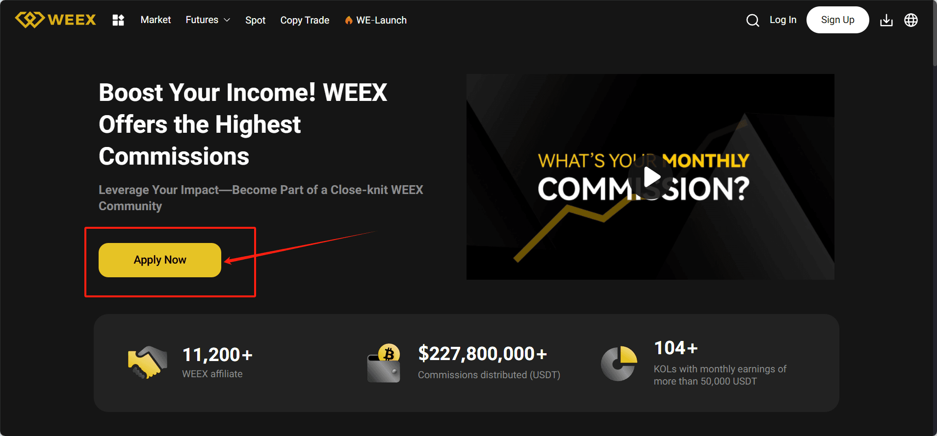 Submit Your Application To Join WEEX Affiliate Program