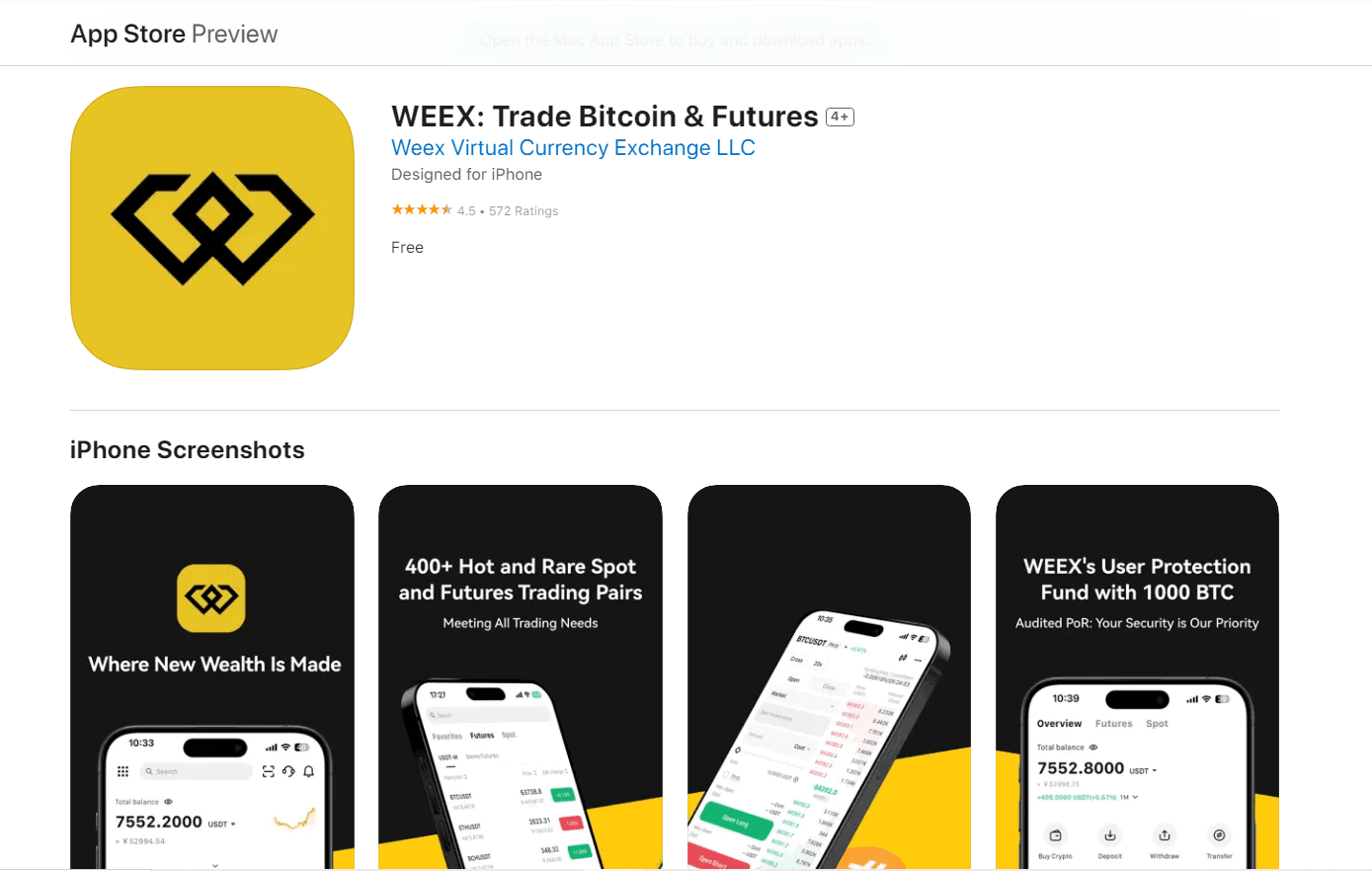 WEEX app