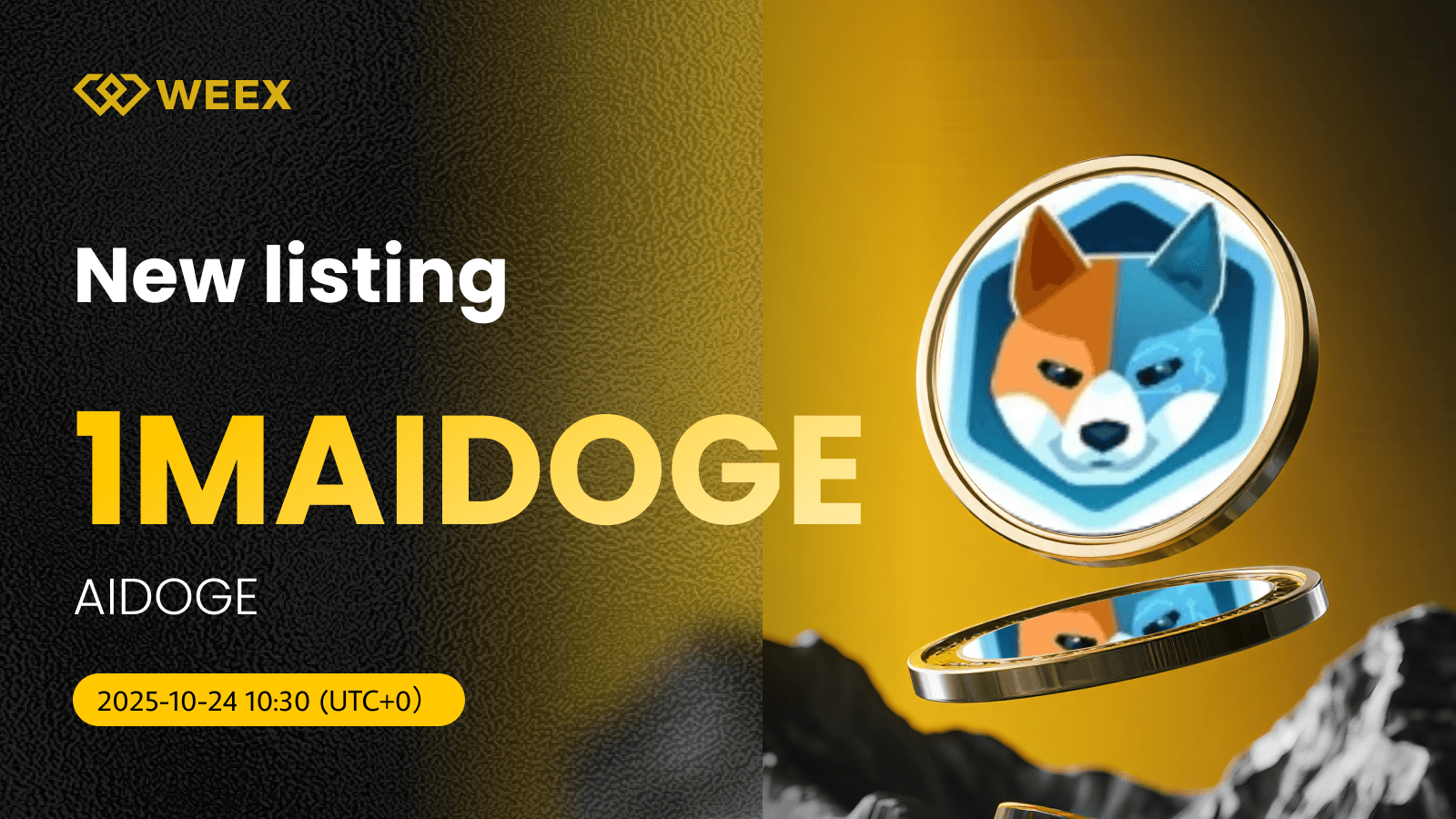 1MAIDOGE USDT Spot Trading Debuts on WEEX for AIDOGE Coin