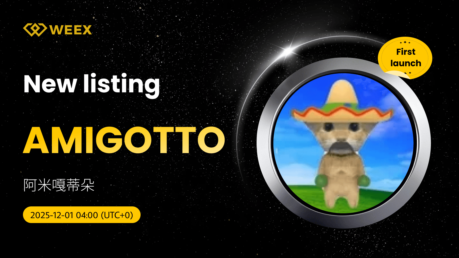 AMIGOTTO USDT Spot Trading Par Ahora Cotizado en WEEX Exchange