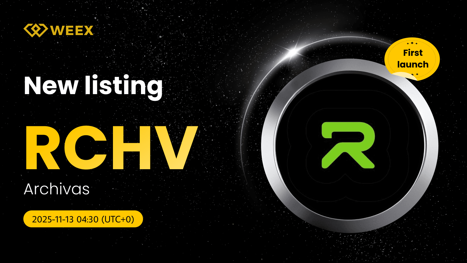 RCHV USDT Now Live on WEEX: Archivas (RCHV) Coin Listing