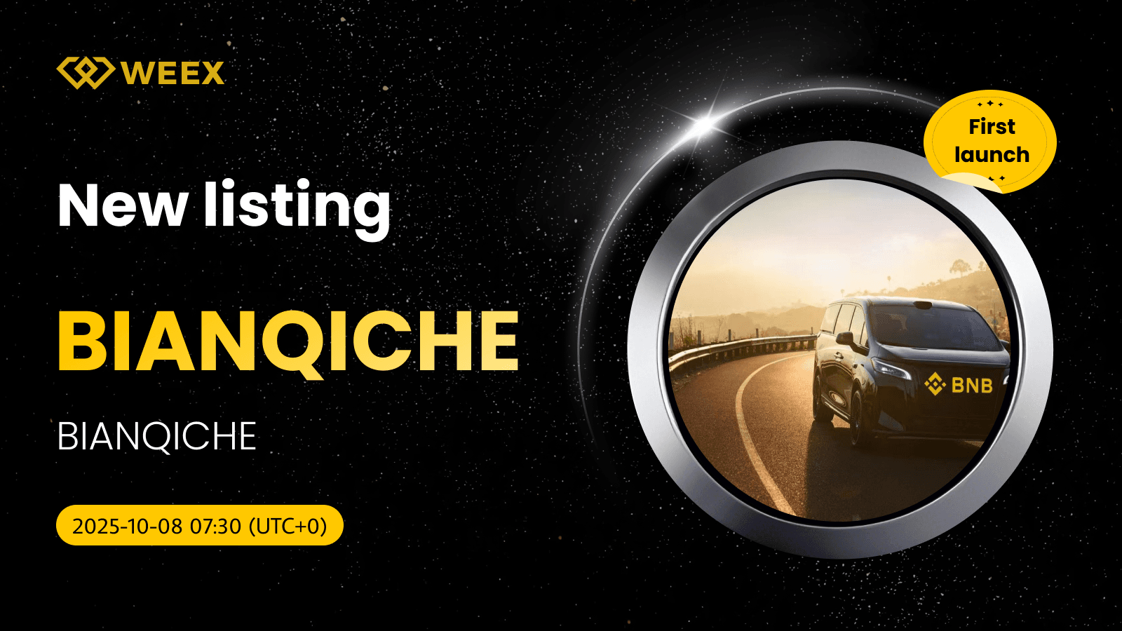 BIANQICHE USDT Debuts Exclusively on WEEX Spot