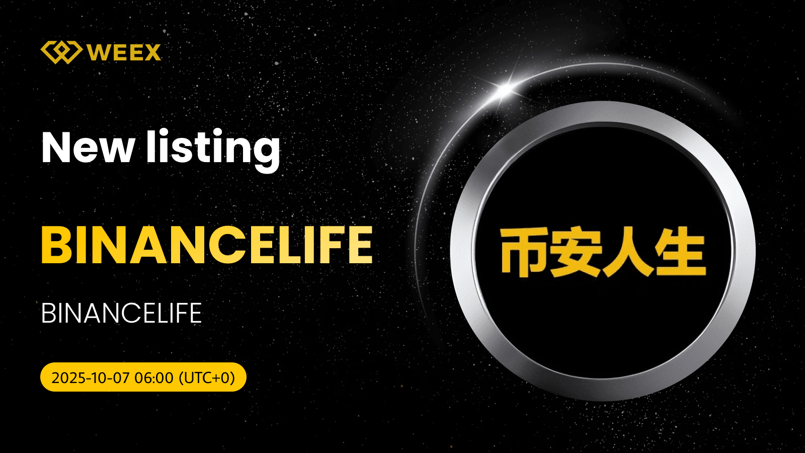 BINANCELIFE USDT Spot Trading Now Open on WEEX