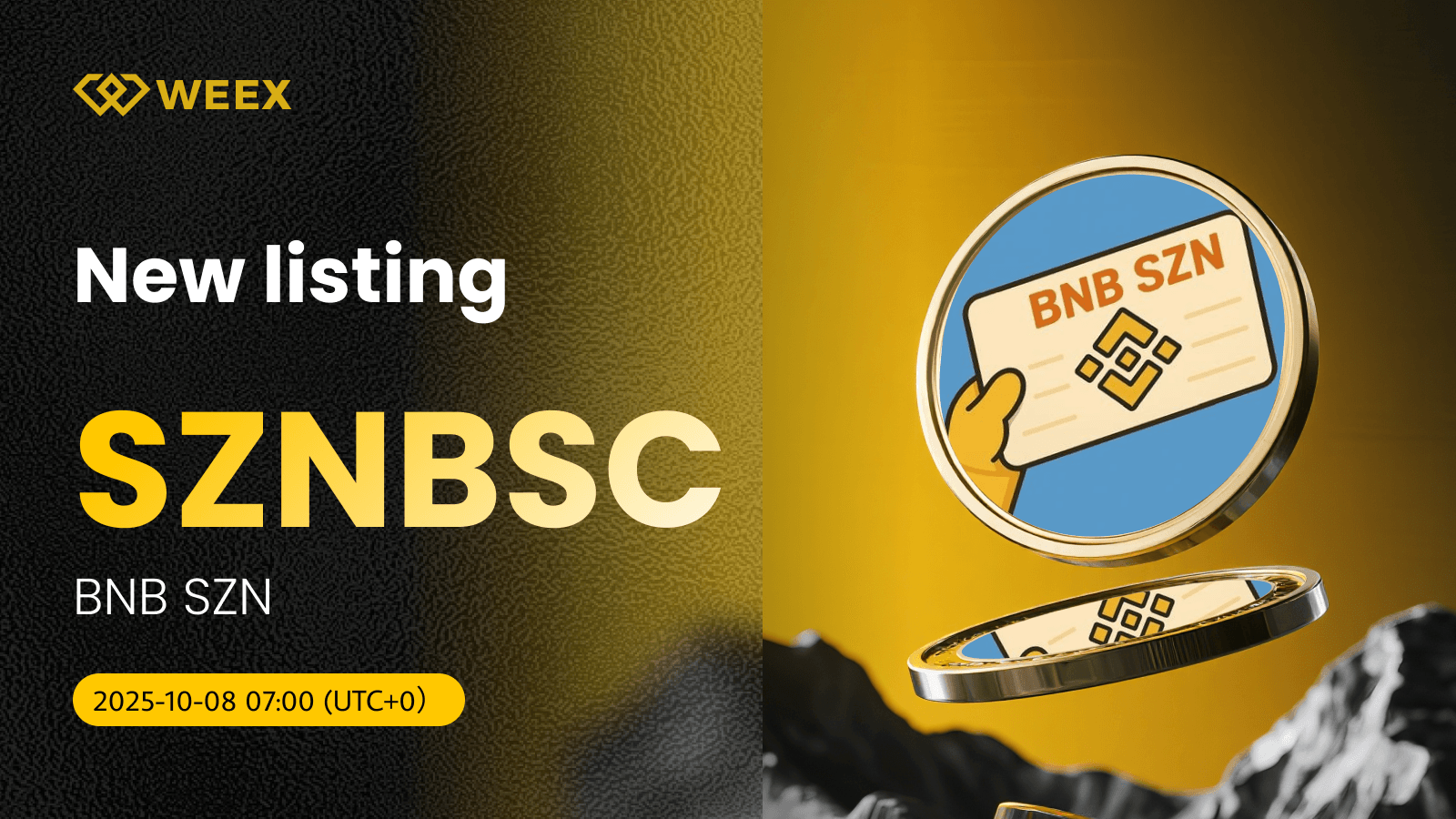 Catch BNB Season: WEEX Lists Meme Coin SZNBSC USDT