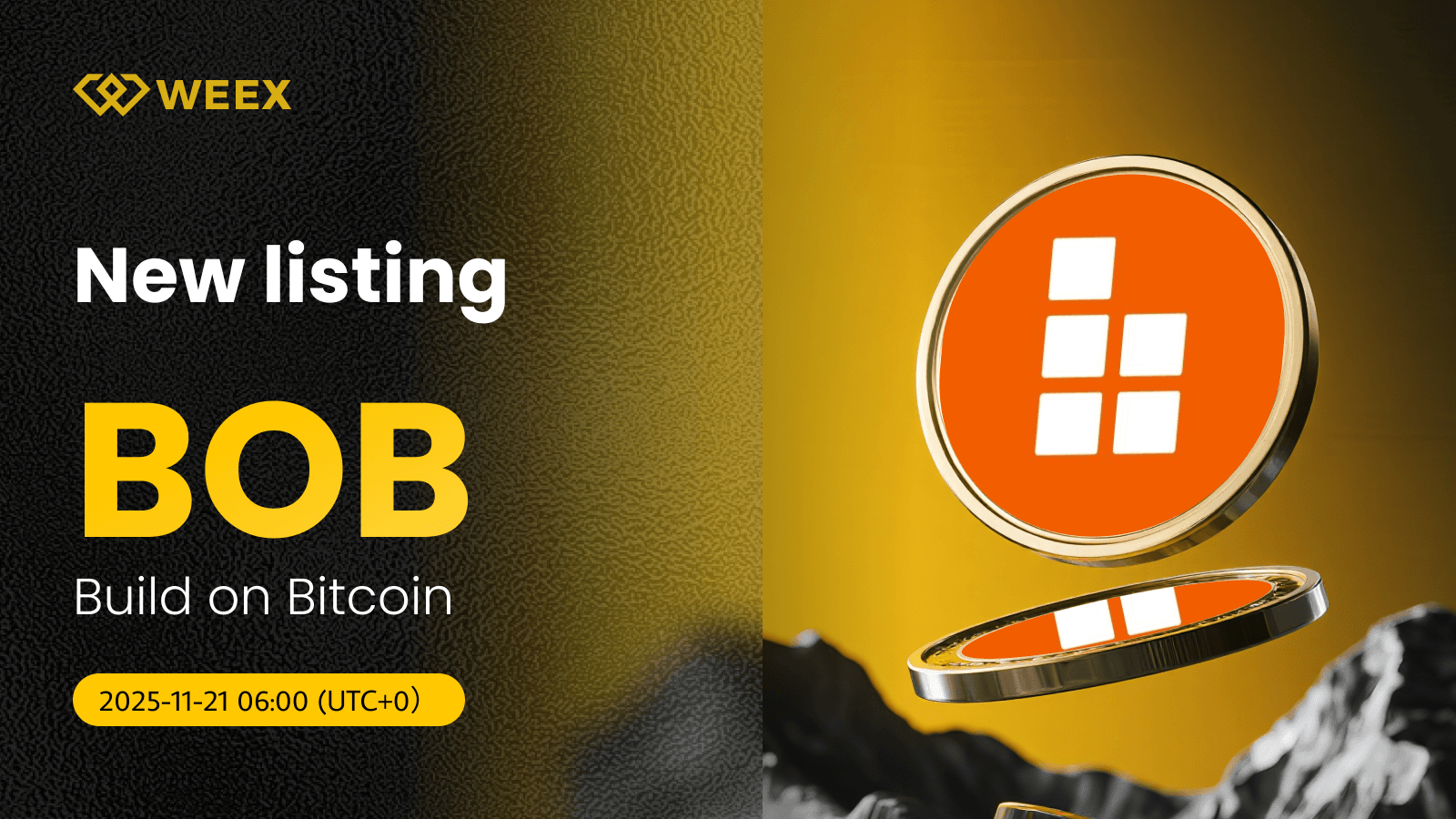 BOB USDT Trading: Build on Bitcoin Coin Listed on WEEX