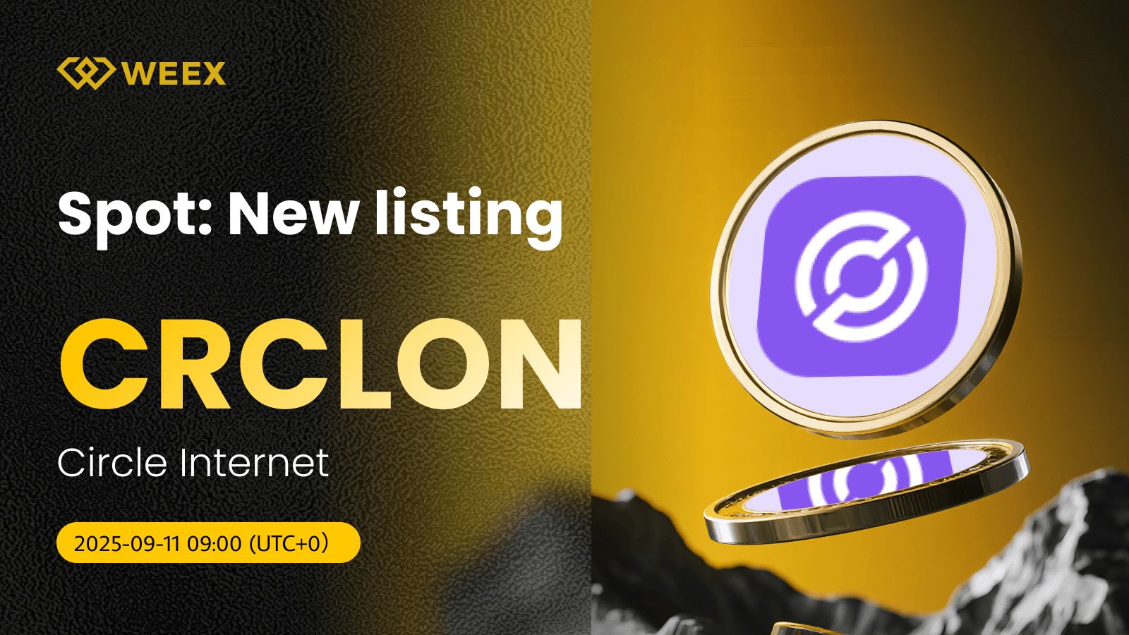 CRCLON USDT Spot Trading Live on WEEX for Circle Internet Coin