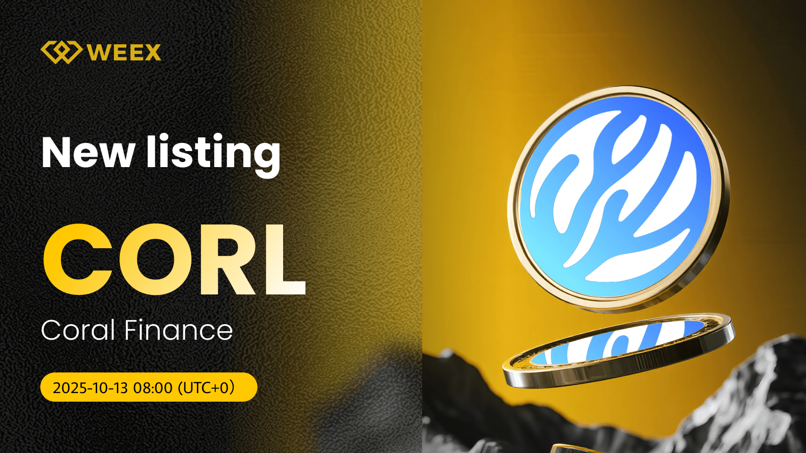 CORL USDT is Live on WEEX | Coral Finance Coin Trading