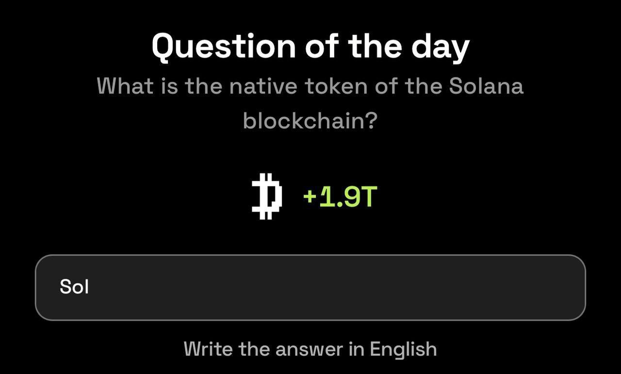 Dropee Question of the day 8 March: What is the Native Token of the Solana Blockchain?