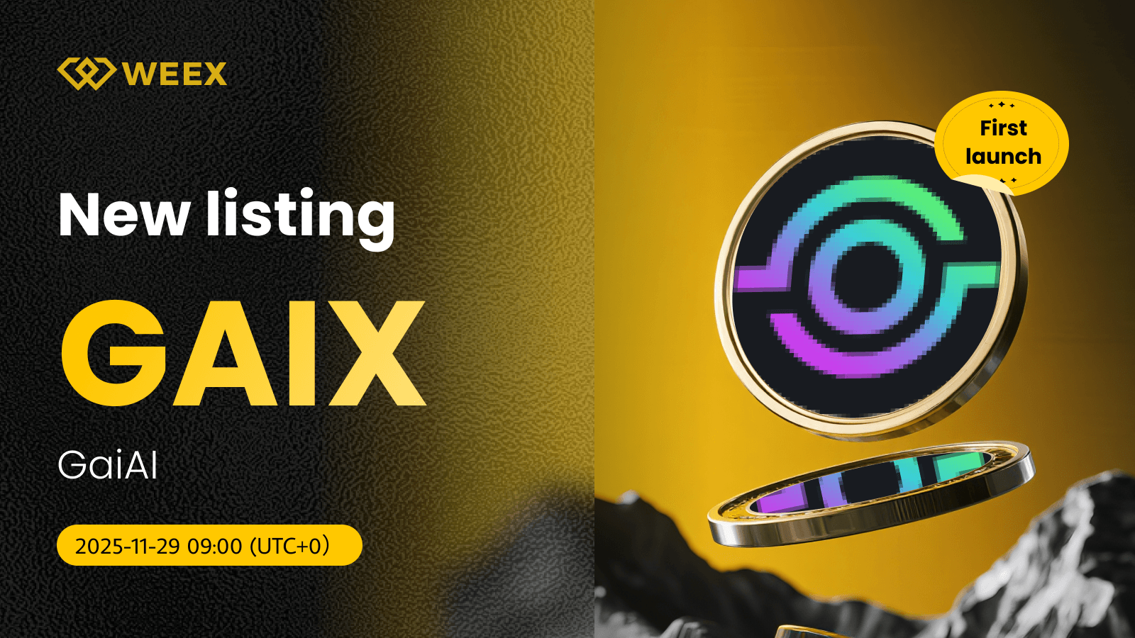 GAIX USDT Trading Live: Moneda GaiAI Cotizada en WEEX Spot