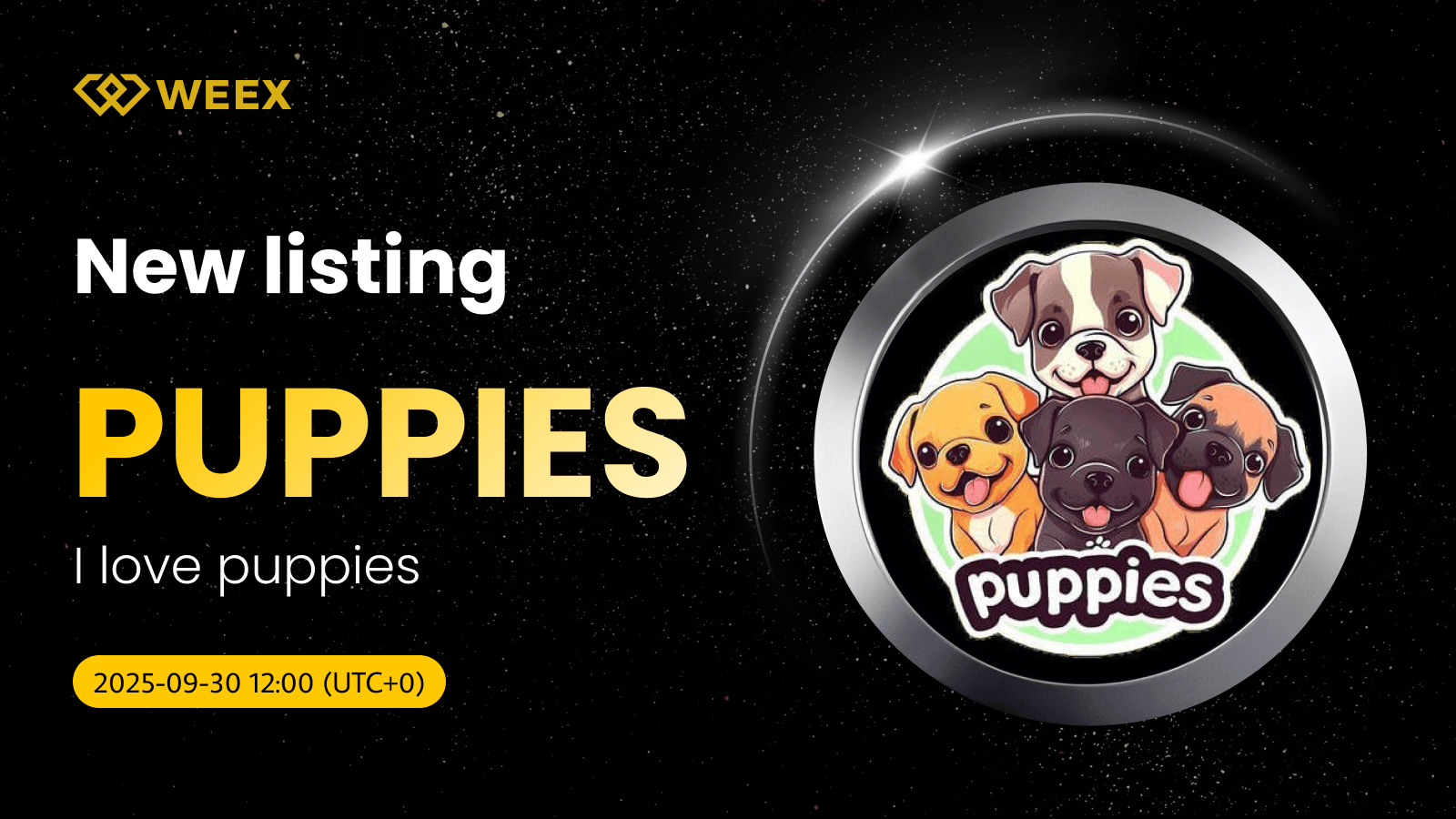 PUPPIES USDT Debuts on WEEX: I love puppies (PUPPIES) Coin Now Live