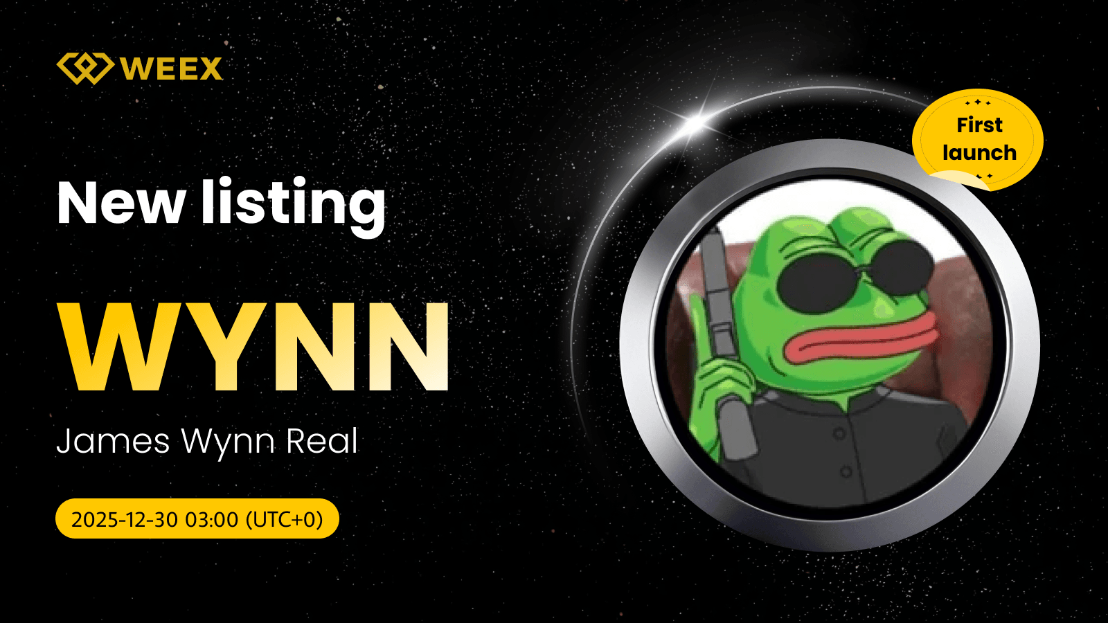 WYNN USDT Trading Live on WEEX: Buy James Wynn Real Coin