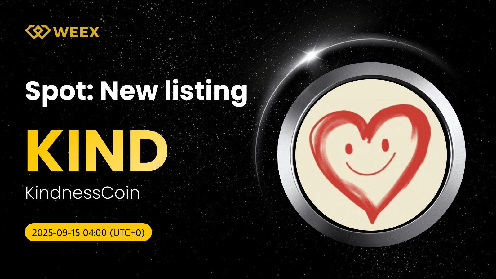 KIND USDT Now Live: WEEX Lists KindnessCoin (KIND) Coin