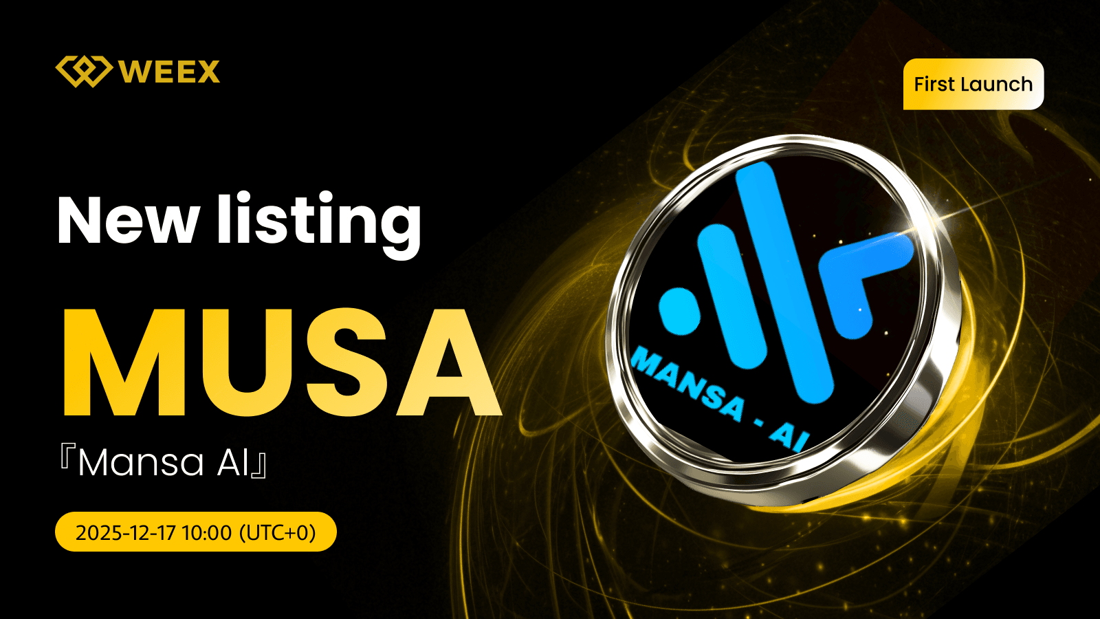 MUSA USDT Listed: Buy Mansa AI (MUSA) Coin on WEEX