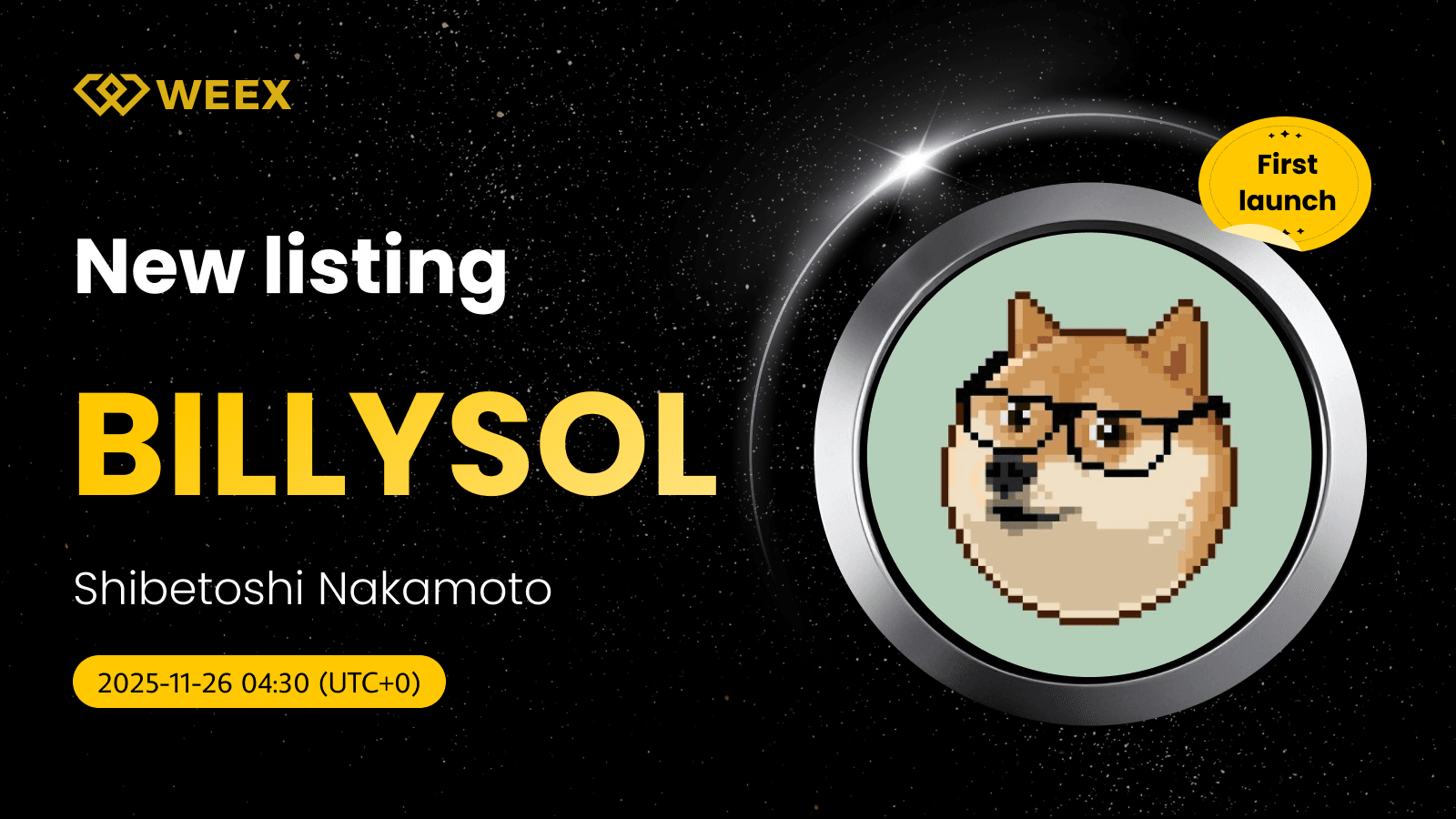 BILLYSOL USDT Now Live on WEEX: Shibetoshi Nakamoto Listing