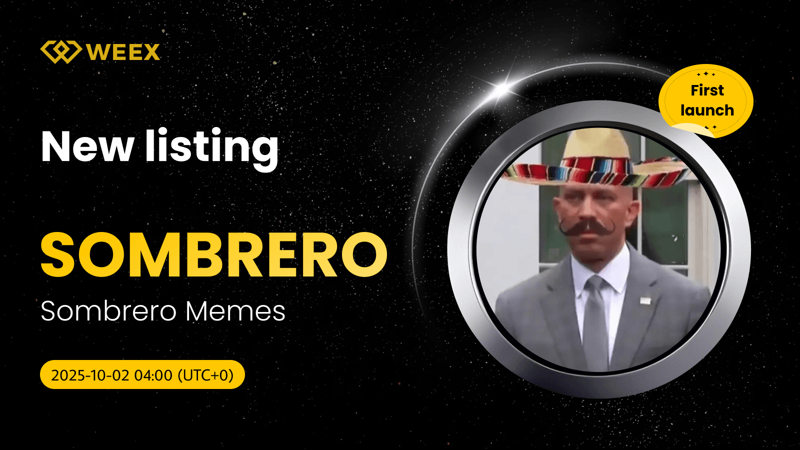 SOMBRERO USDT Now Live: WEEX Lists Sombrero Memes Coin