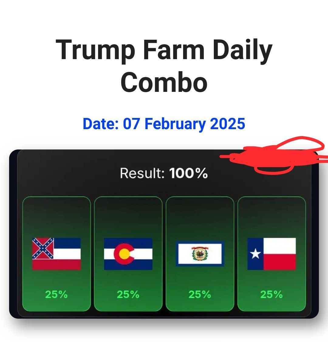 [Initial Update] Trump Farm Daily Combo 7 February, 2025 Update