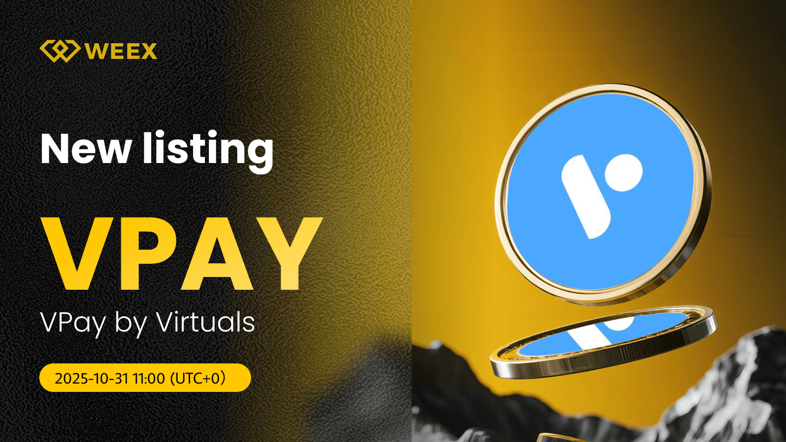 VPAY USDT Now on WEEX: VPay by Virtuals Coin Lists