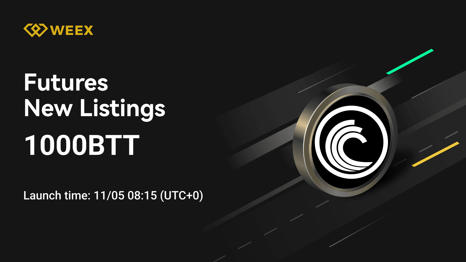 WEEX Vadeli İşlemler 1000BTT USDT Sürekli Sözleşmeyi Listeliyor