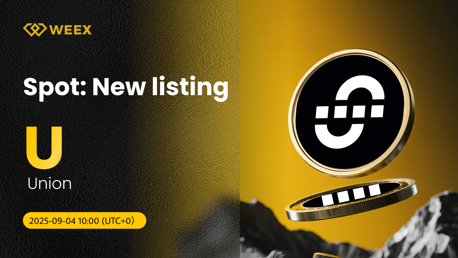 WEEX Spot Lists Union (U) Coin, Opens U USDT Trading Pair