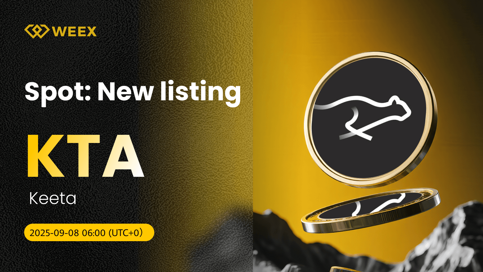 WEEX Spot Market Adds KTA USDT: Trade Keeta (KTA) Coin