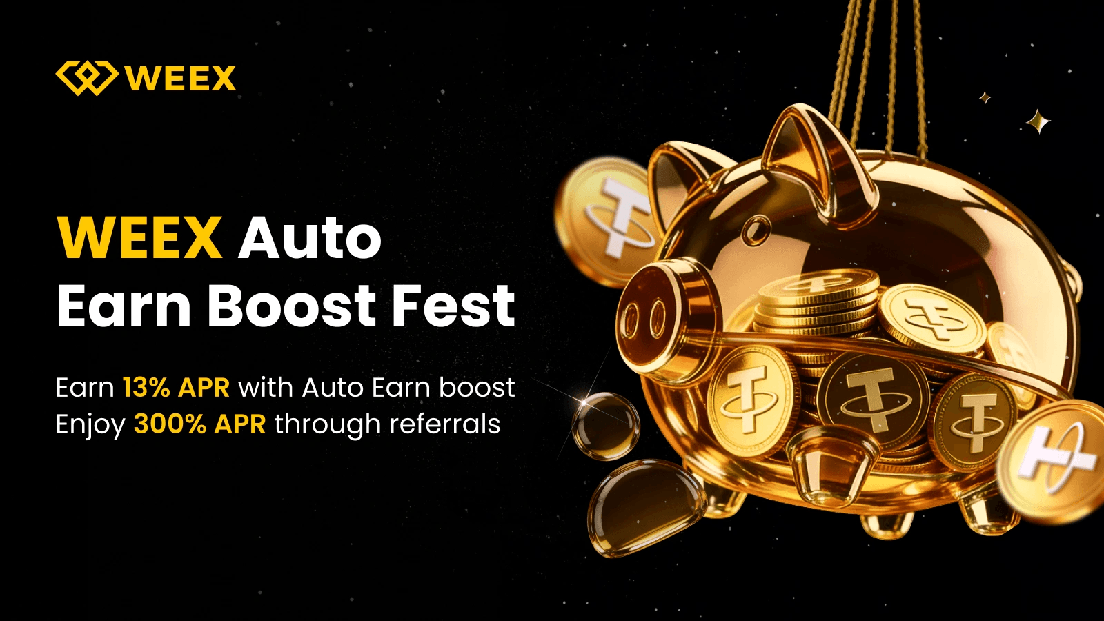 Auto Earn 2026: WEEX Offers 0.5% Extra + 300% APR Bonus — More Than Binance & Bybit?