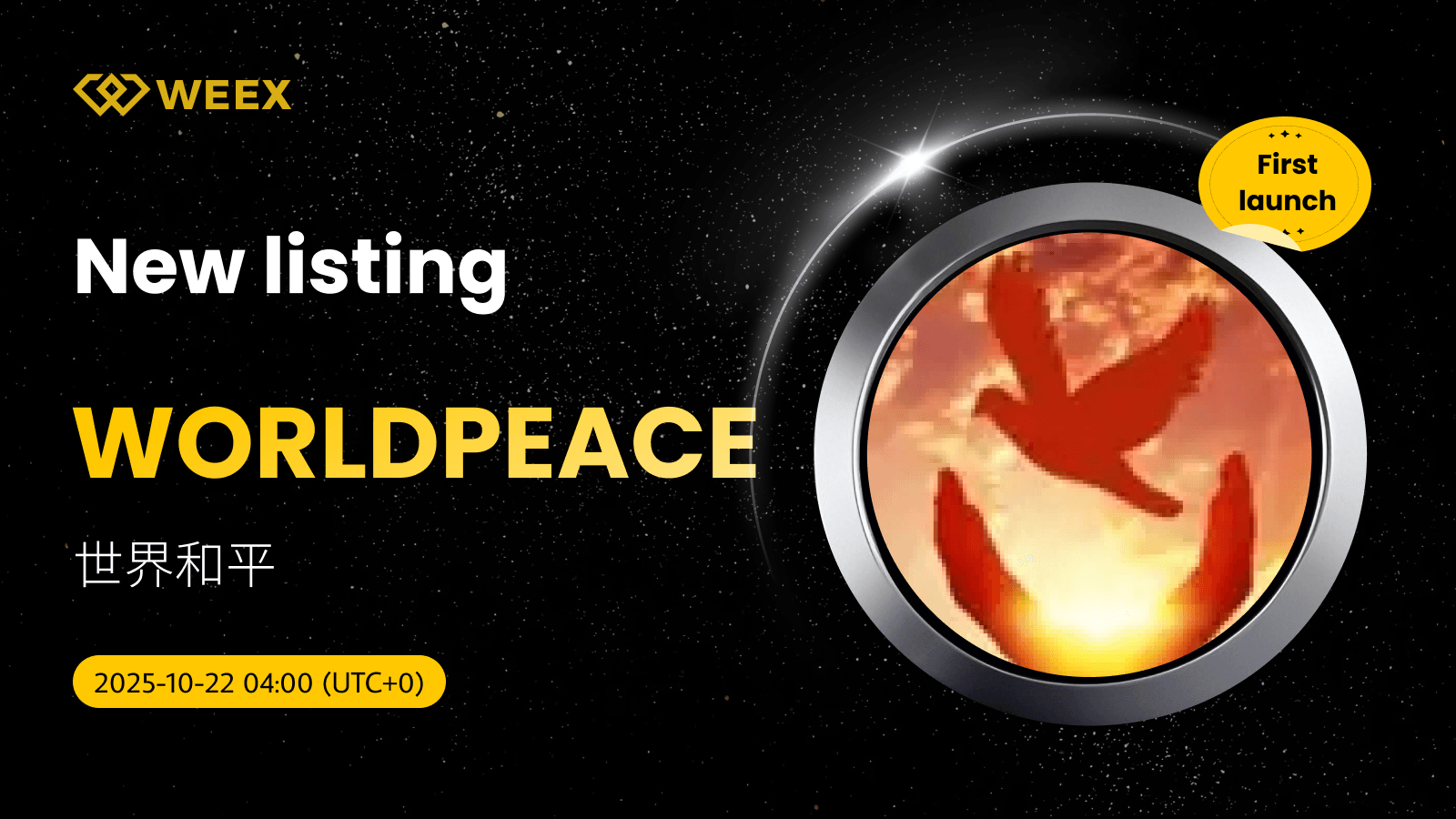 WORLDPEACE USDT Primary Listing on WEEX