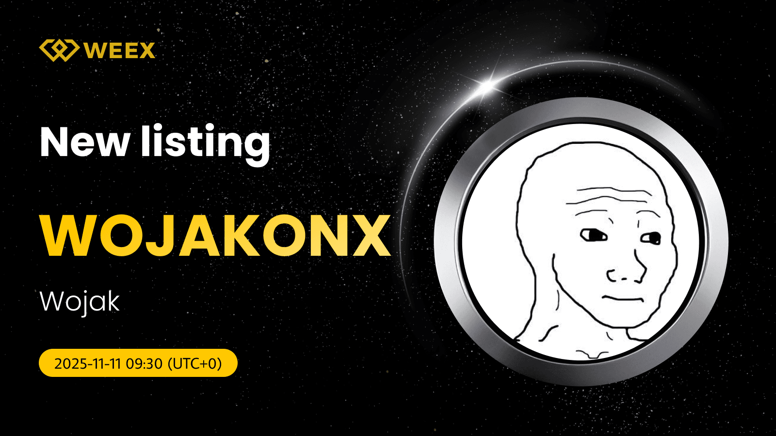 WOJAKONX USDT Spot Trading Launches on WEEX Exchange
