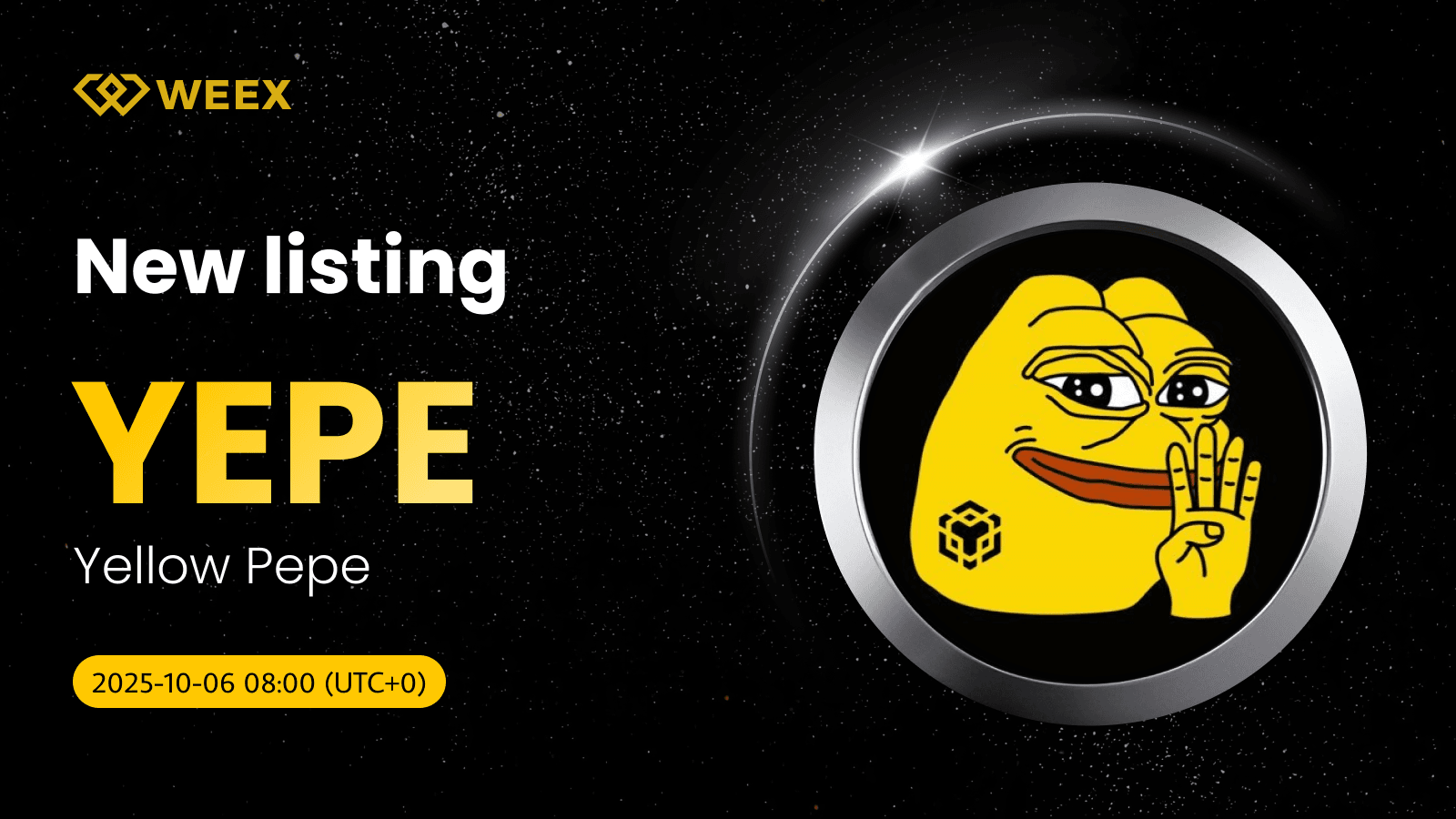 YEPE USDT Now on WEEX for Yellow Pepe (YEPE) Coin Trading
