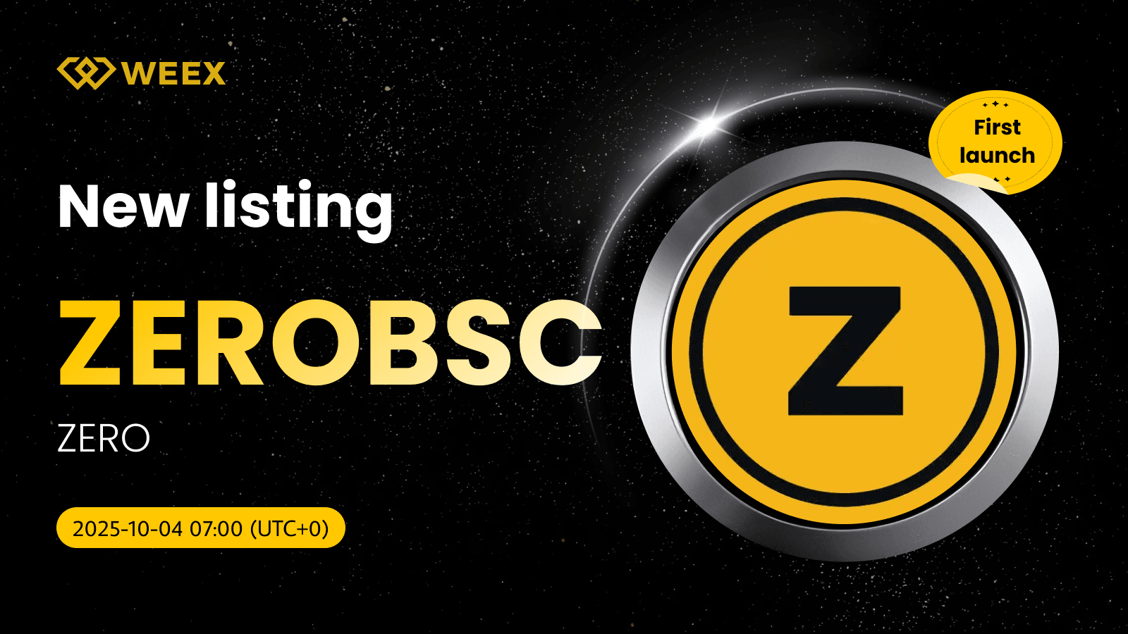 ZEROBSC USDT Spot Trading is Now Live on WEEX