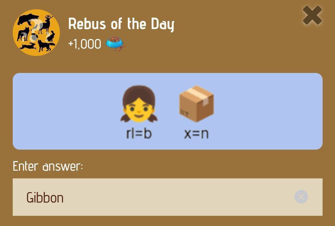 Zoo Rebus of the Day January 20, 2025