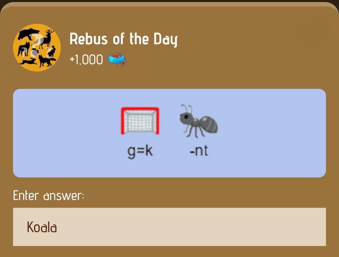 Zoo Rebus of the Day January 21, 2025