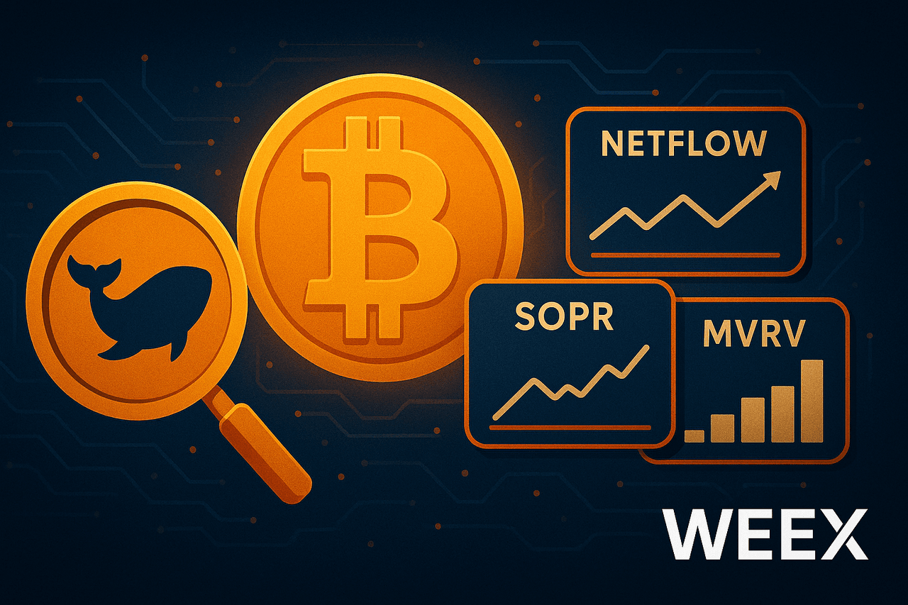 آموزش تحلیل آنچین در WEEX: ردیابی نهنگ‌ها با سه شاخص کلیدی (Netflow، SOPR، MVRV)