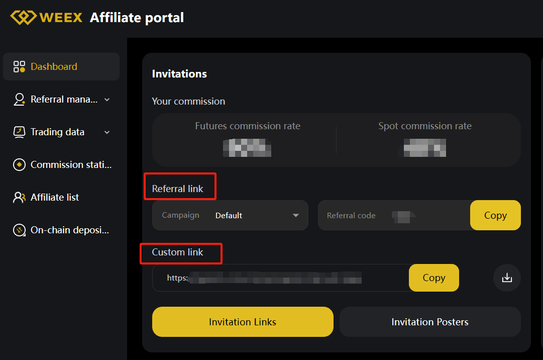 Share Your Affiliate Links On WEEX