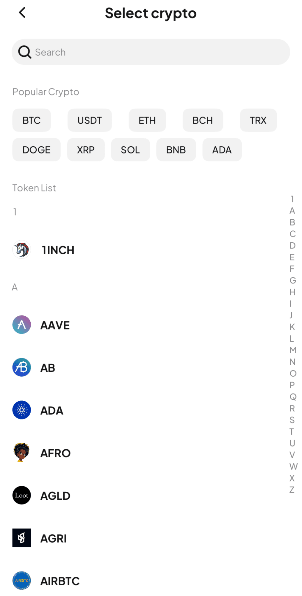 select crypto On WEEX