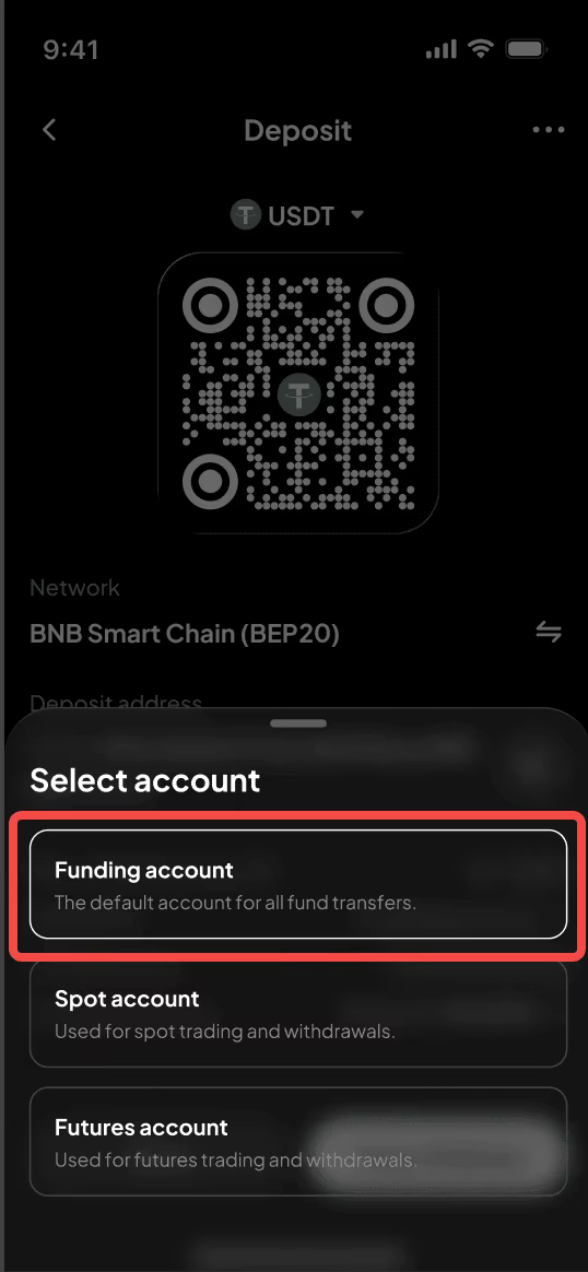Three Account Choices: Send Directly to Funding, Spot, or Futures