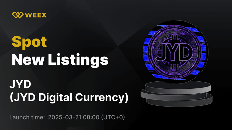 JYD Dijital Para Birimi (JYD), JYD USDT Ticareti ile WEEX Spot'ta Piyasaya Çıktı