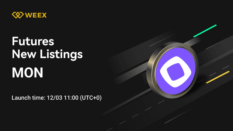 WEEX Futures Novo Listado: MON USDT Contrato Perpetual ao vivo