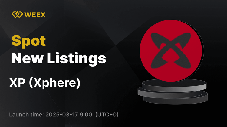Xphere (XP) Now Trading on WEEX – XP USDT Pair Goes Live!